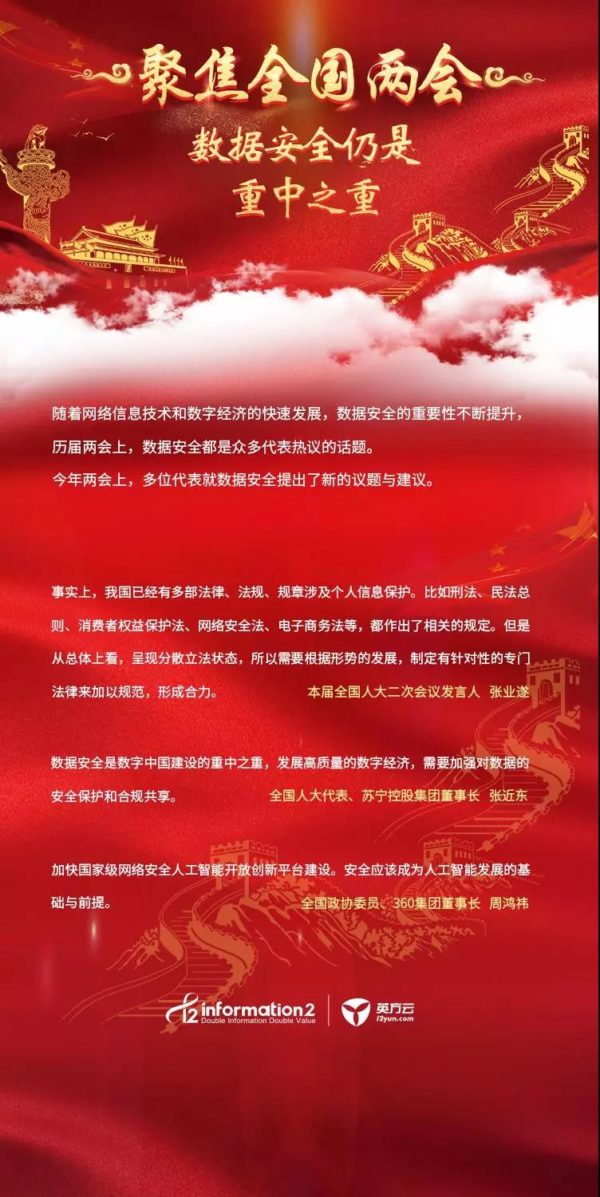 聚焦两会｜关于数据安全，看三位代表如何说？