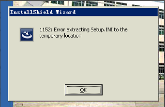 Windows安装i2node时installshield报错【1152: Error extracting Setup.INI to the temporary location】