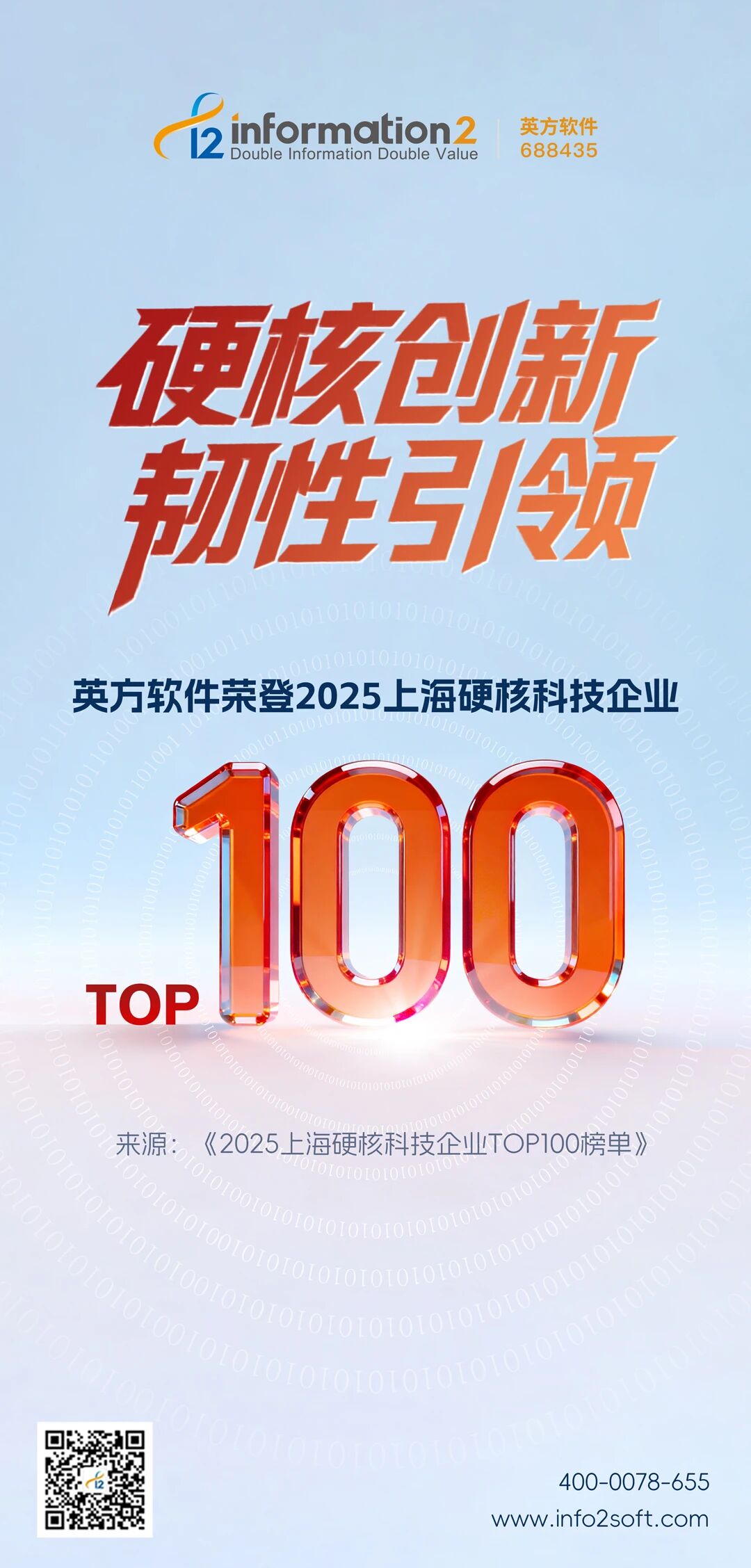 英方软件荣登2025上海硬核科技企业TOP100！