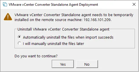 代理安装与自动卸载提示 vmware converter代理卸载提示