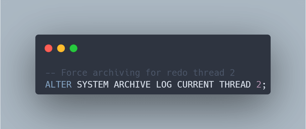 alter system archive log current for specific rac instance | 英方软件 a股科创板数据复制与灾备管理软件领先供应商 在 rac 环境中使用 thread 参数指定实例执行 alter system archive log current