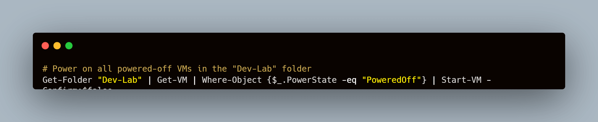 powercli 按文件夹批量开启或关闭虚拟机