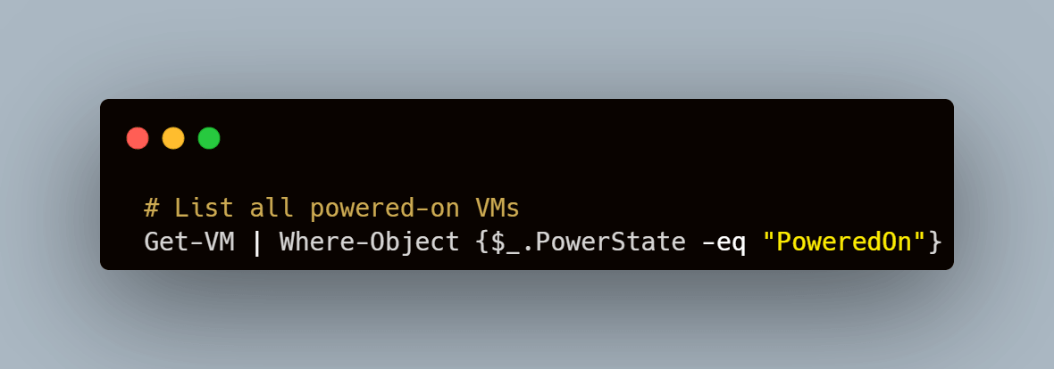 powercli get vm 命令查看虚拟机列表