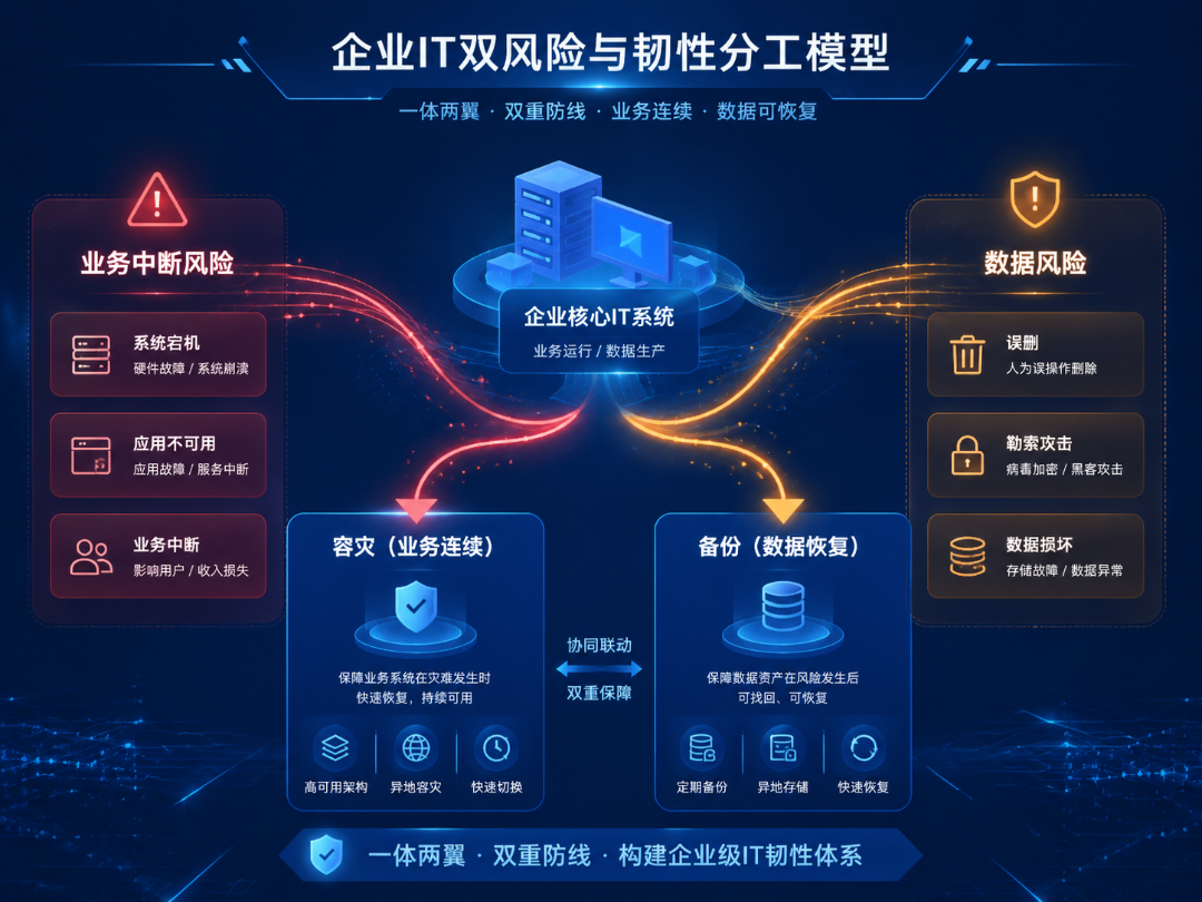 企业it双风险与数字韧性分工模型图