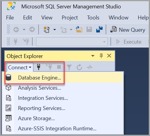 ssms 对象资源管理器界面示意 连接对象资源管理器