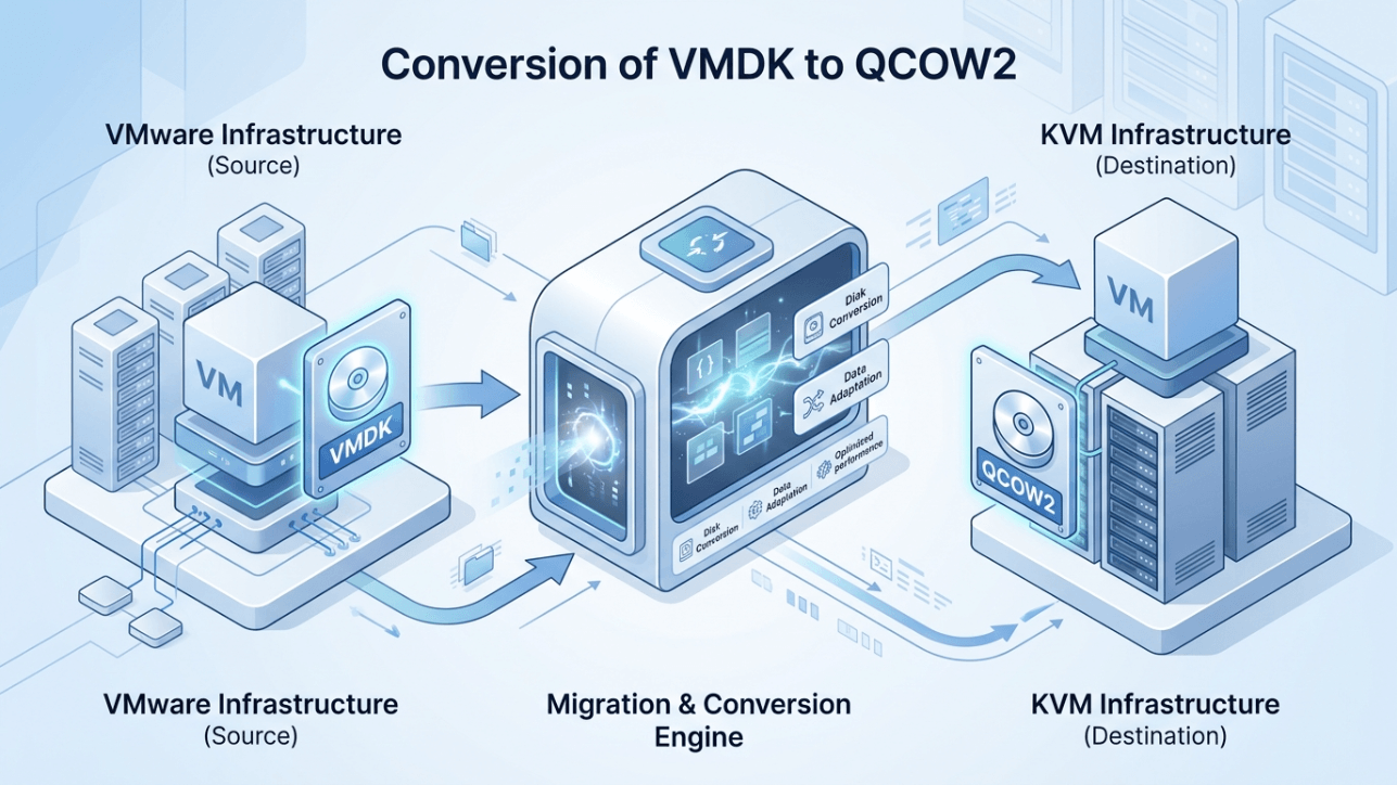 如何将 VMDK 转换为 QCOW2：Linux、Proxmox 和 Windows 环境详解