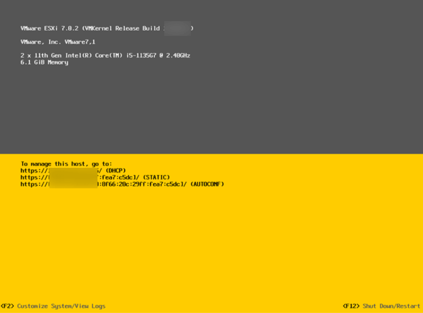 esxi dcui重启管理代理操作界面 esxi dcui故障排除选项中的重启管理代理菜单