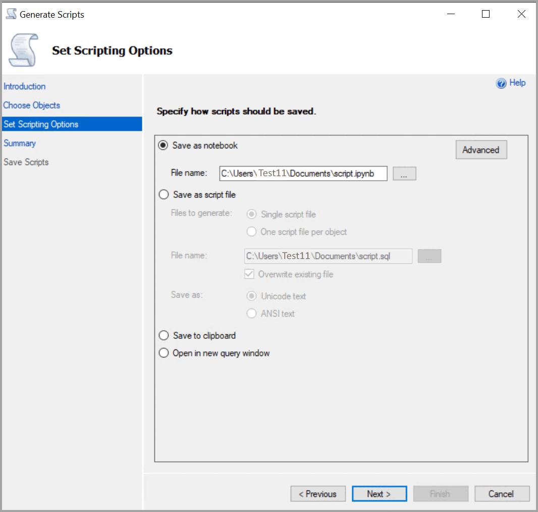 ssms 生成脚本向导界面示意 生成 sql server 脚本