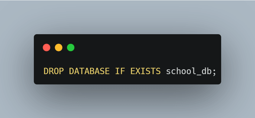 mysql drop database if exists 命令执行示意 如何在 mysql 中删除数据库