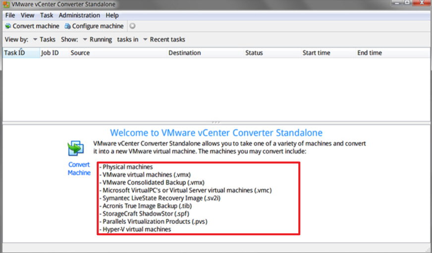 vmware vcenter converter standalone 迁移工具界面示意 vmware converter 迁移工具