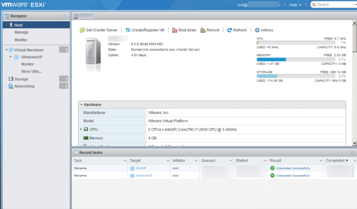 esxi host client删除快照 esxi host client中删除快照操作界面
