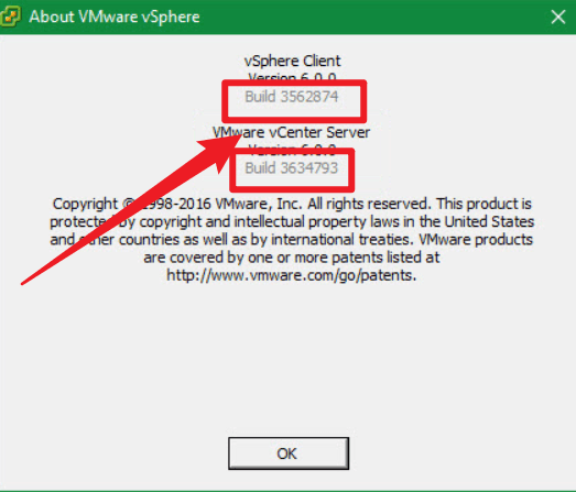 vsphere client查看内部版本号 vsphere client中查看vcenter内部版本号