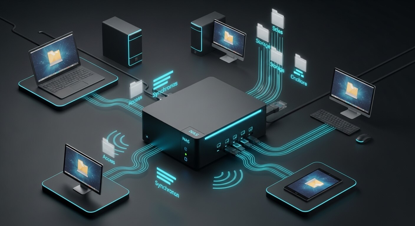 nas存储设备概念 nas网络附加存储设备示意图