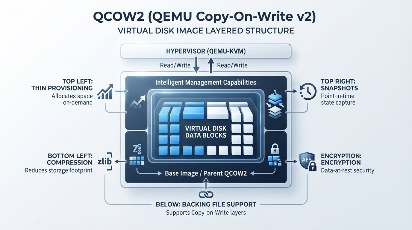 qcow2 磁盘镜像工作原理示意图 什么是 qcow2 磁盘镜像