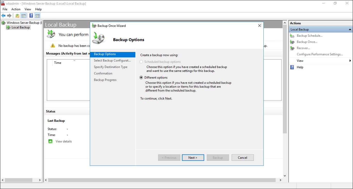 windows server backup备份界面 windows server backup界面