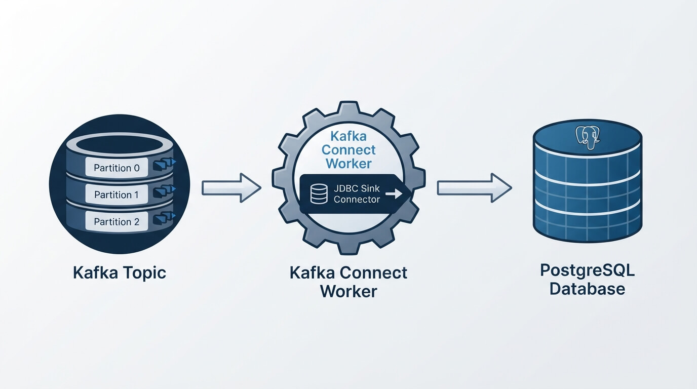 方法 1使用 jdbc sink connector 的 kafka connect 架构示意 方法 1 使用 jdbc sink connector 的 kafka connect