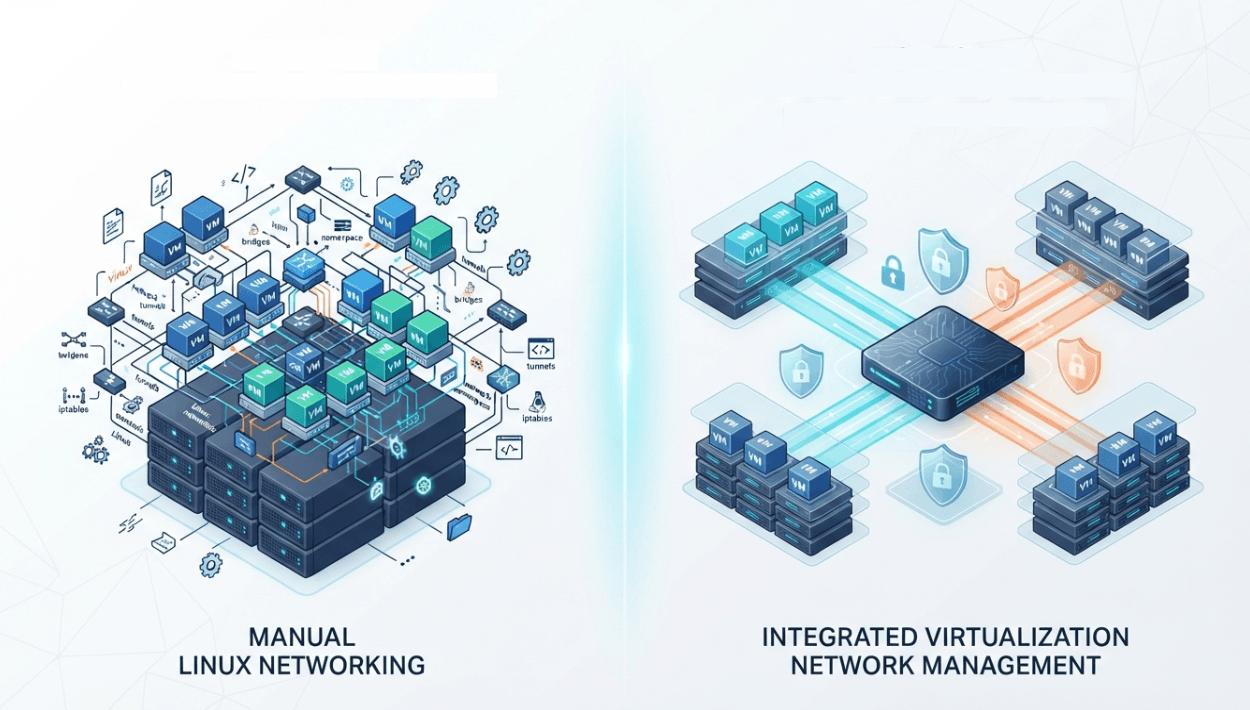 proxmox ve与原生kvm网络设置对比图 proxmox与kvm网络配置对比