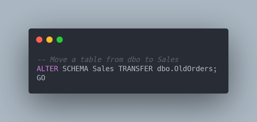 sql架构间移动对象