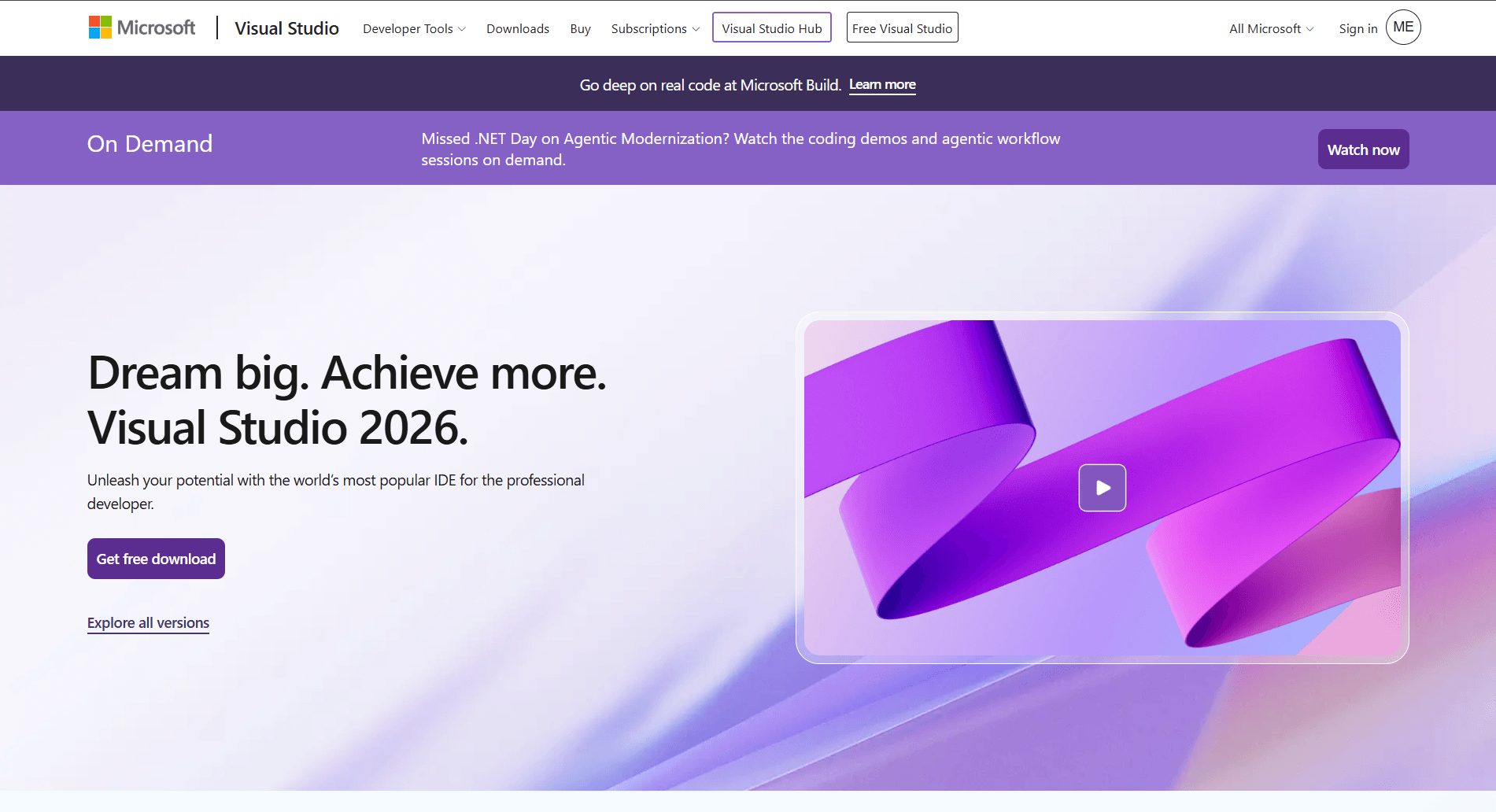微软 visual studio 集成开发环境界面