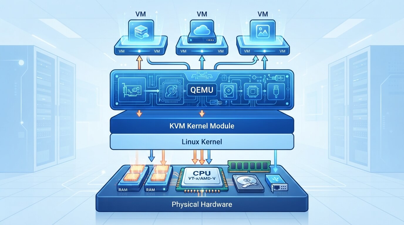 KVM vs QEMU：核心区别及它们如何协同工作
