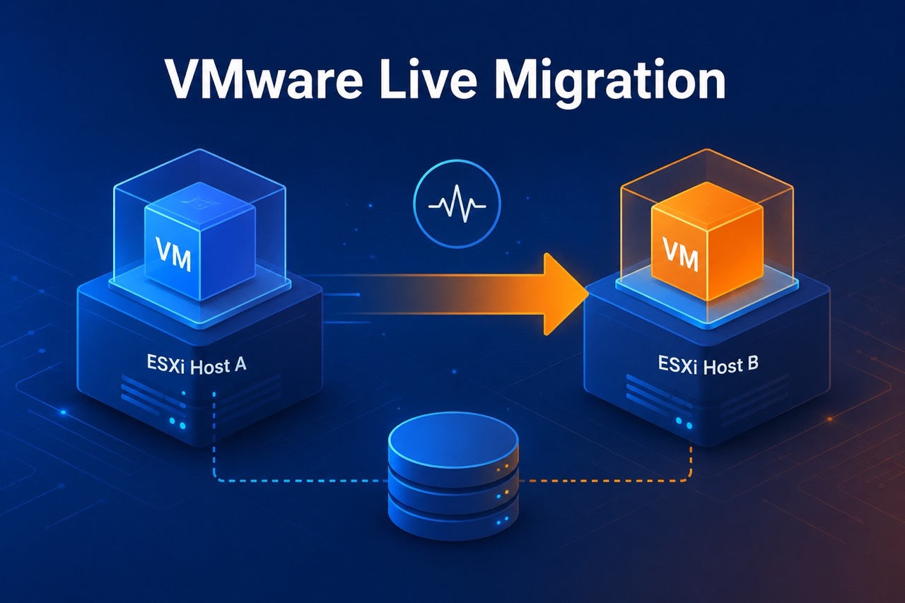 vmware实时迁移示意图虚拟机在esxi主机之间在线迁移 vmware实时迁移