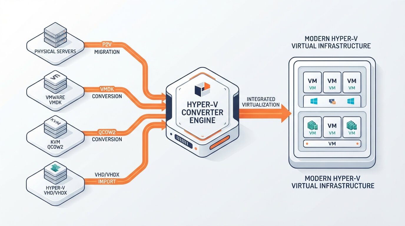 Hyper-V 转换器：P2V、V2V 与格式转换（2026）